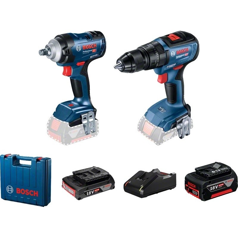 ZESTAW GDS18V-400 + GSB18V-50 12.0AH+15.0AH ZESTAW GDS18V-400 + GSB18V-50 12.0AH+15.0AH