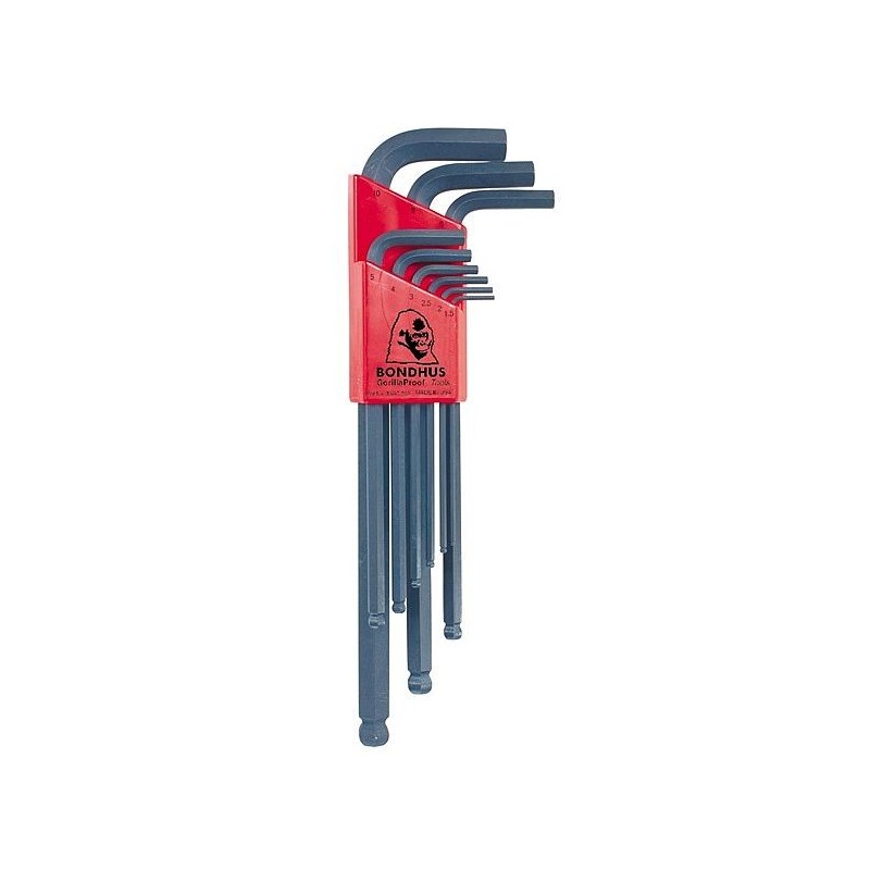 ZESTAW IMBUSÓW DŁUGICH Z KULKĄ 1,5-10MM, 9 CZ. ZESTAW IMBUSÓW DŁUGICH Z KULKĄ 1,5-10MM, 9 CZ.