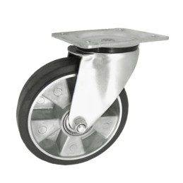 KOŁO ALUMINIUM-GUMA 180MM, OBUDOWA SKRĘTNA A52G