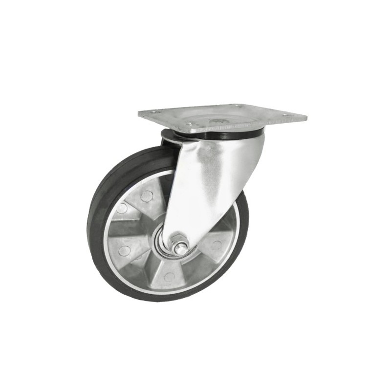 KOŁO ALUMINIUM-GUMA 180MM, OBUDOWA SKRĘTNA A52G KOŁO ALUMINIUM-GUMA 180MM, OBUDOWA SKRĘTNA A52G