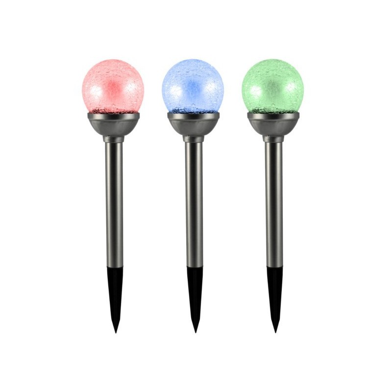 LAMPA SOLARNA LED KULA RGB 8CM SZKLANA SATYNA LAMPA SOLARNA LED KULA RGB 8CM SZKLANA SATYNA