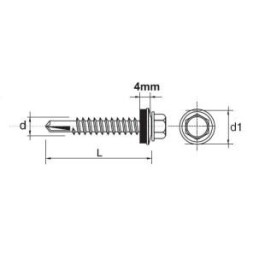 WKRĘT SAMOWIERTNY IMPAX Z EPDM 3.5MM RAL8017 4.819MM