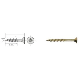 WKRĘT DO DREWNA OCYNK ŻÓŁTY NIEPEŁNY GWINT 4.070MM