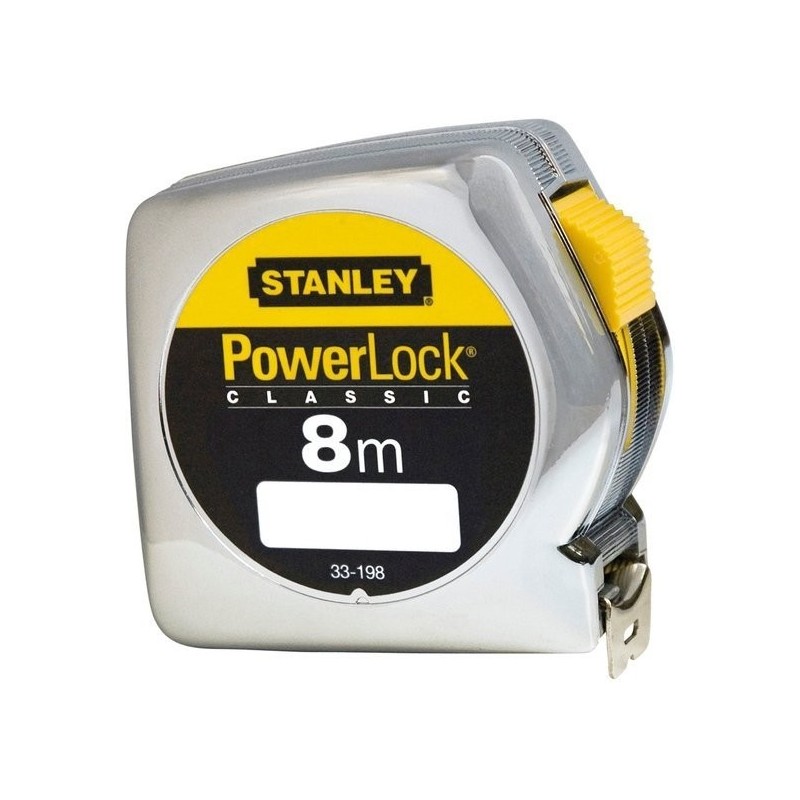 MIARA POWERLOCK, CHROMOWANA OBUDOWA PLASTIKOWA 8M/25MM L MIARA POWERLOCK, CHROMOWANA OBUDOWA PLASTIKOWA 8M/25MM L