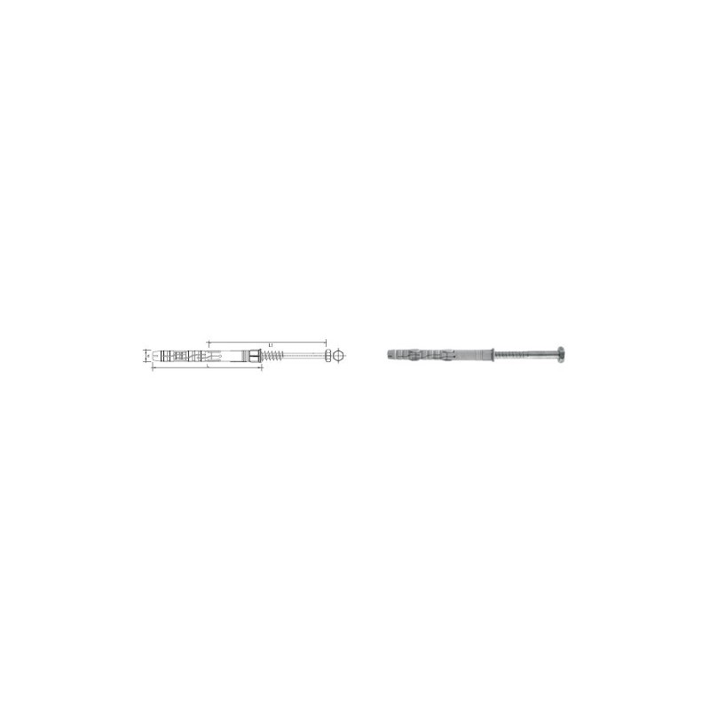 DYBEL RAMOWY Z WKRĘTEM Z ŁBEM SZEŚCIOKĄTNYM 10120MM DYBEL RAMOWY Z WKRĘTEM Z ŁBEM SZEŚCIOKĄTNYM 10120MM