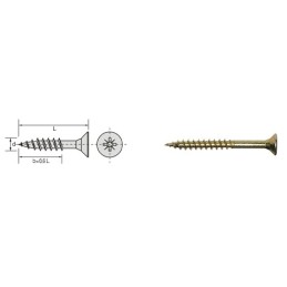 WKRĘT DO DREWNA OCYNK ŻÓŁTY 5.070/42MM