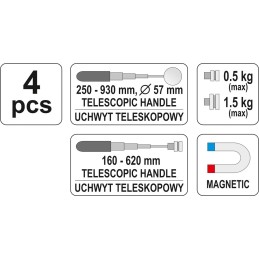 ZESTAW INSPEKCYJNY LUSTERKO + CHWYTAK