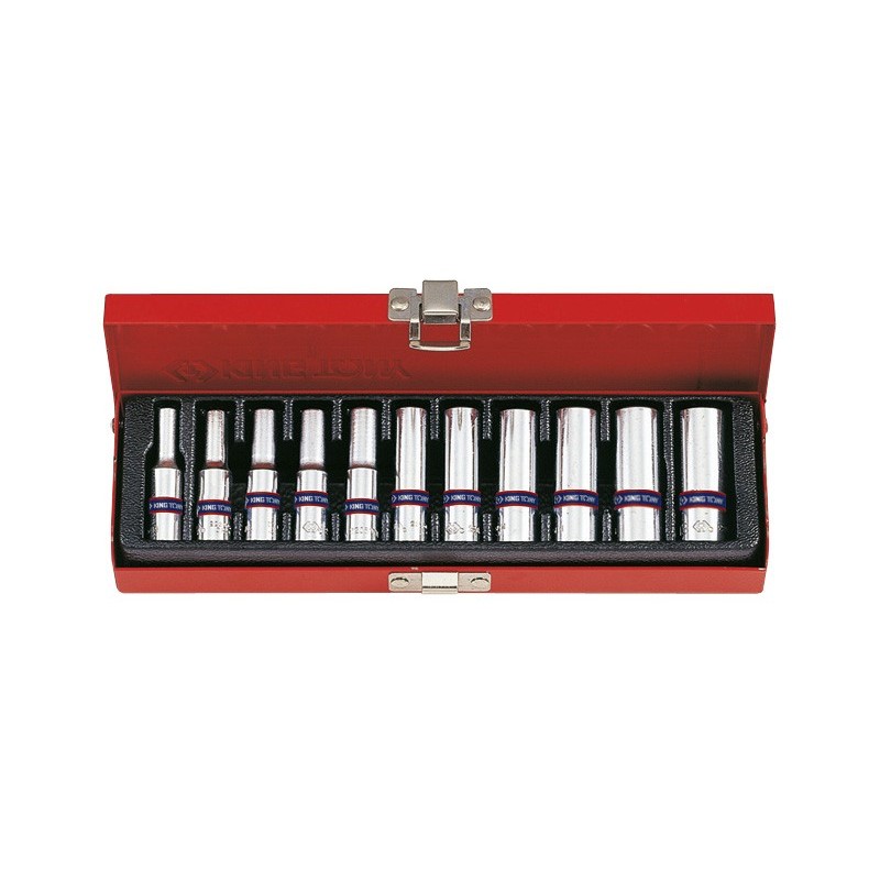 KOMPLET NASADEK 1/4 6-KĄTNE 11 SZTUK 4-13MM DŁUGIE KOMPLET NASADEK 1/4 6-KĄTNE 11 SZTUK 4-13MM DŁUGIE