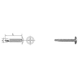 WKRĘT SAMOWIERTNY MONTAŻOWY 4.213MM RAL 8017