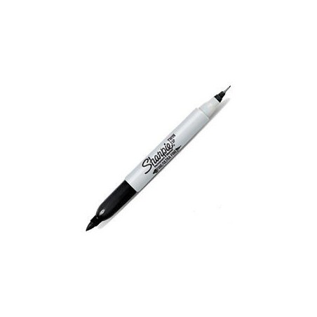 MARKER TWIN TIP CZARNY SHARPIE