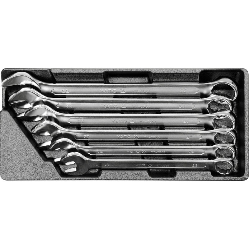 WKŁAD DO SZUFLADY KLUCZE PŁASKO-OCZKOWE 22- 32MM 6 CZĘŚCI WKŁAD DO SZUFLADY KLUCZE PŁASKO-OCZKOWE 22- 32MM 6 CZĘŚCI