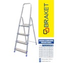 DRABINA ALUMINIOWA WOLNOSTOJĄCA 164CM 4 STOPNIE + PODEST