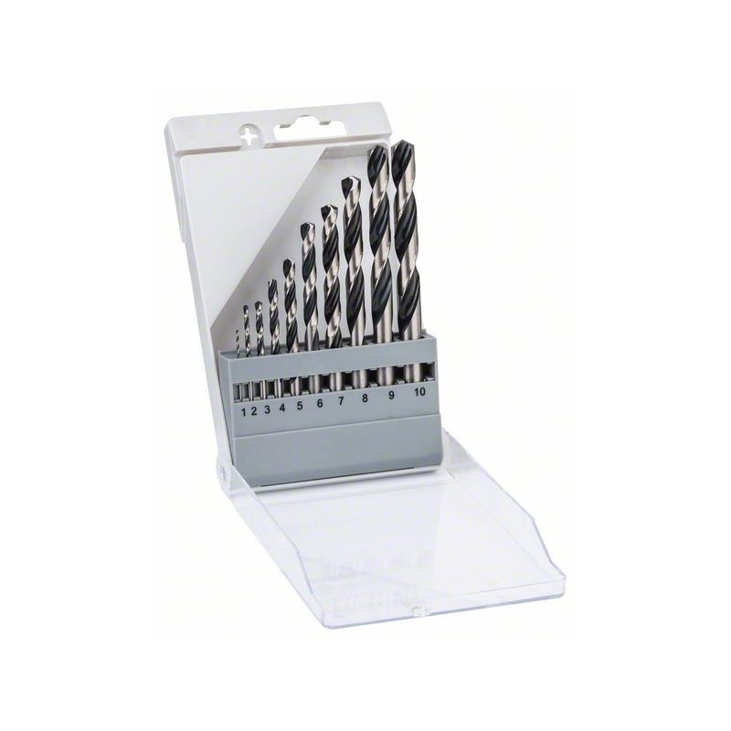 ZESTAW WIERTEŁ 10 SZT. POINTTEQ DO METALU 1-10MM ZESTAW WIERTEŁ 10 SZT. POINTTEQ DO METALU 1-10MM